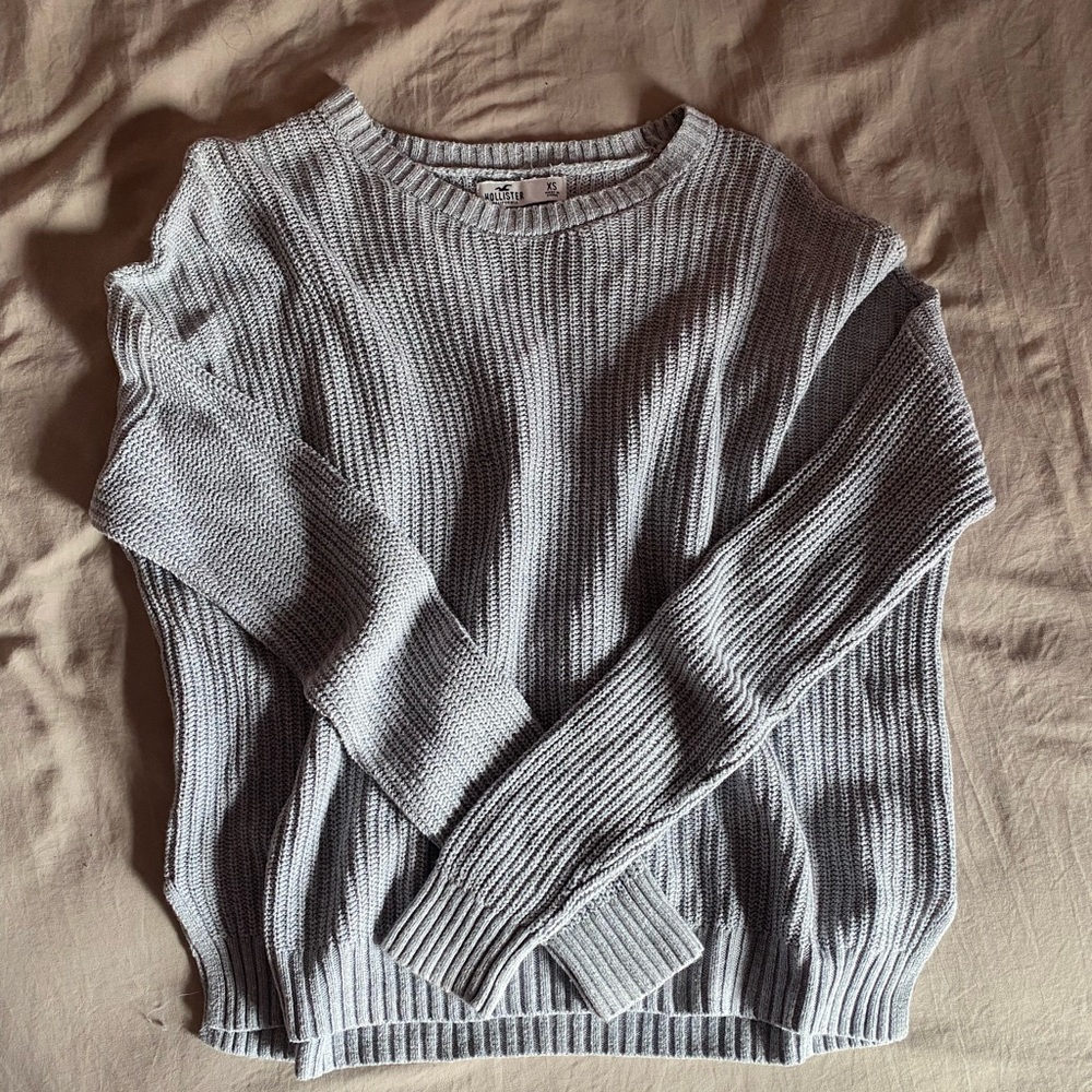 Hollister Light Grey Sweater Size:XS